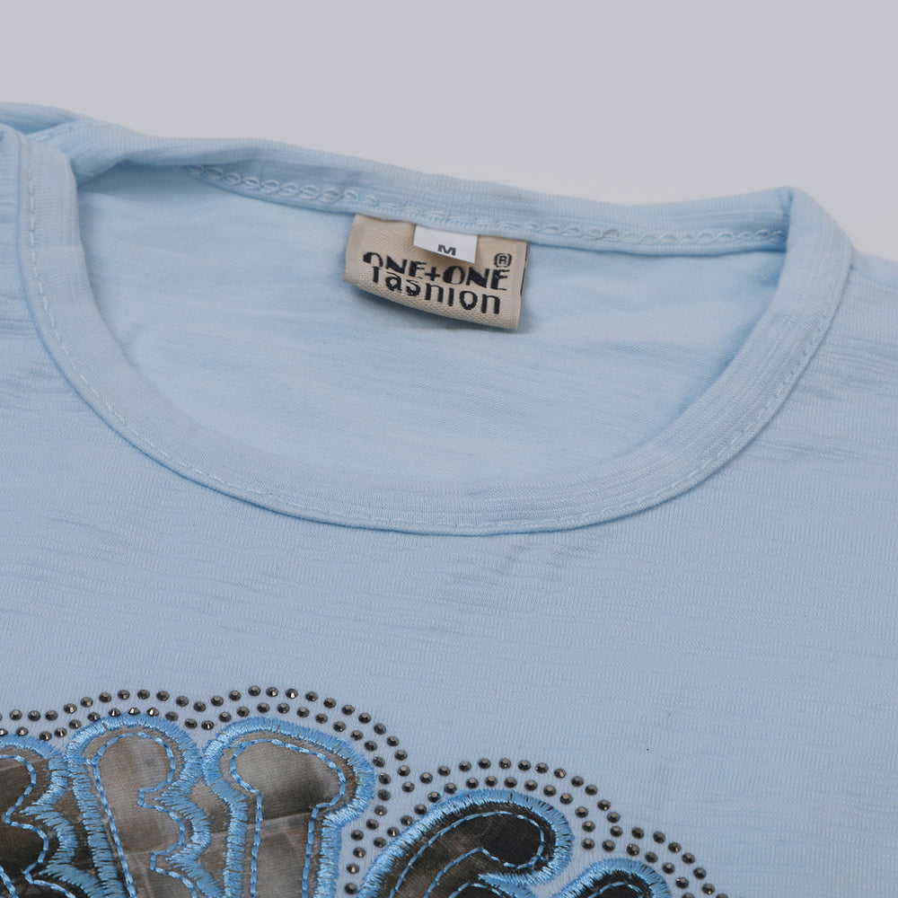 Girls Tight Half Sleeves Suit - Light Blue, Girls Suits, Chase Value, Chase Value