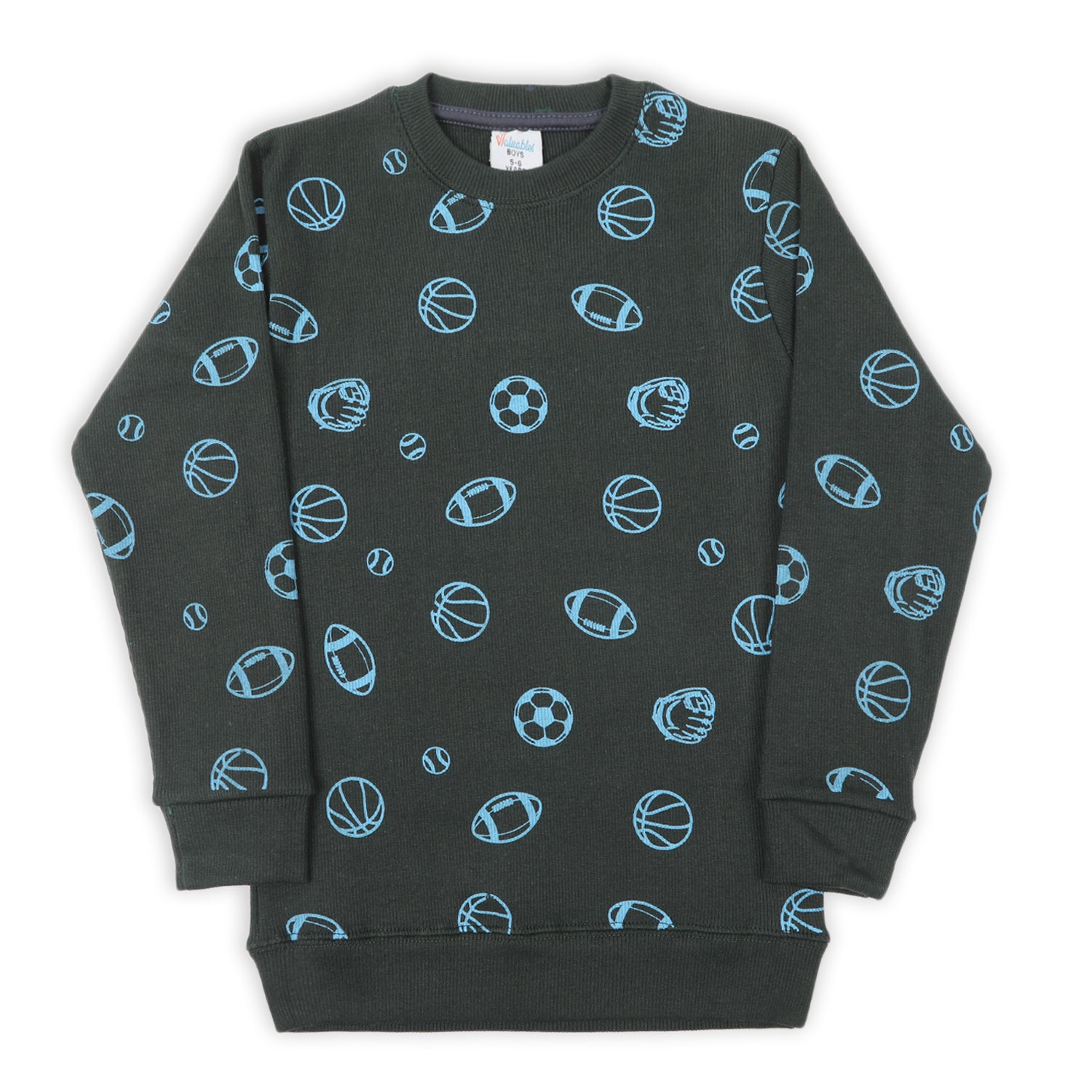 Boys Full Sleeve SweatShirt - Dark Green, Boys Hoodies & Sweat Shirts, Chase Value, Chase Value