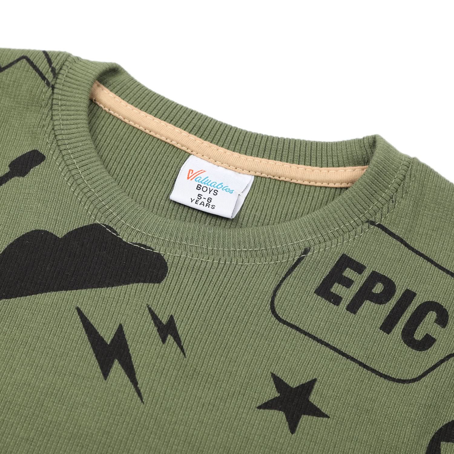Boys Full Sleeve Sweatshirt - Olive, Boys Hoodies & Sweat Shirts, Chase Value, Chase Value