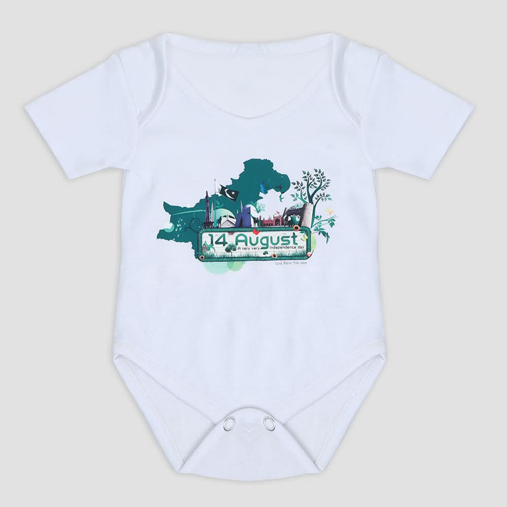 Newborn Boy Independence Romper - White, Newborn Boys Rompers, Chase Value, Chase Value