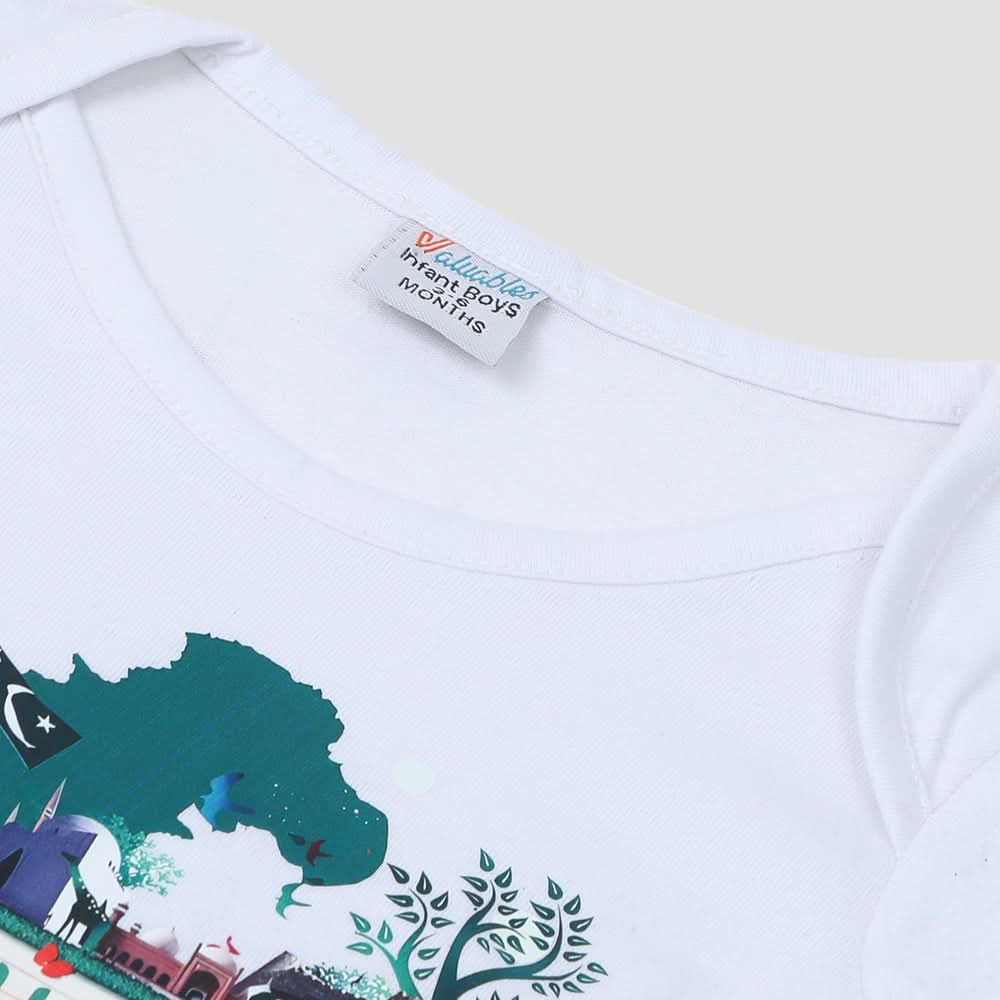 Newborn Boy Independence Romper - White, Newborn Boys Rompers, Chase Value, Chase Value