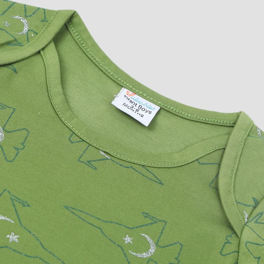 Newborn Boy Independence Romper - Green, Newborn Boys Rompers, Chase Value, Chase Value