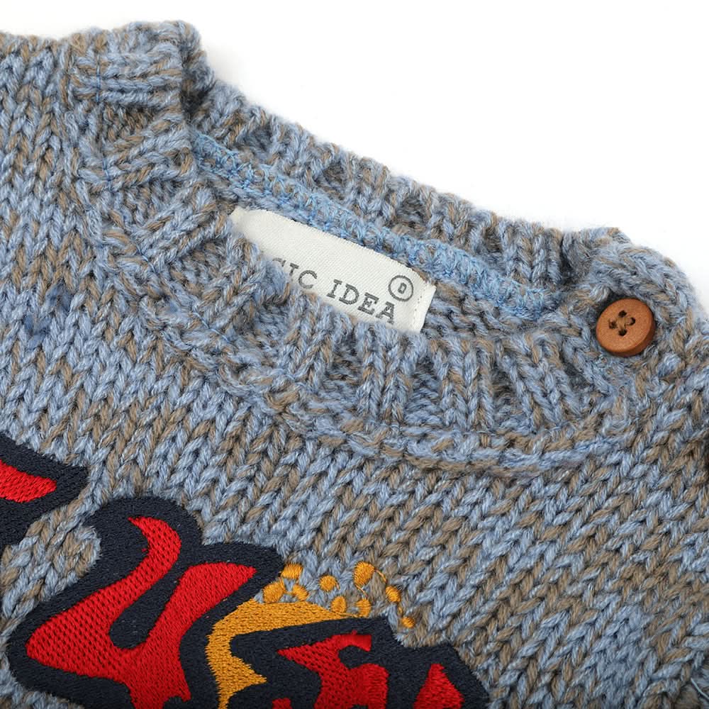 Newborn Girls Full Sleeves Sweater - Blue, Newborn Girls Winterwear, Chase Value, Chase Value