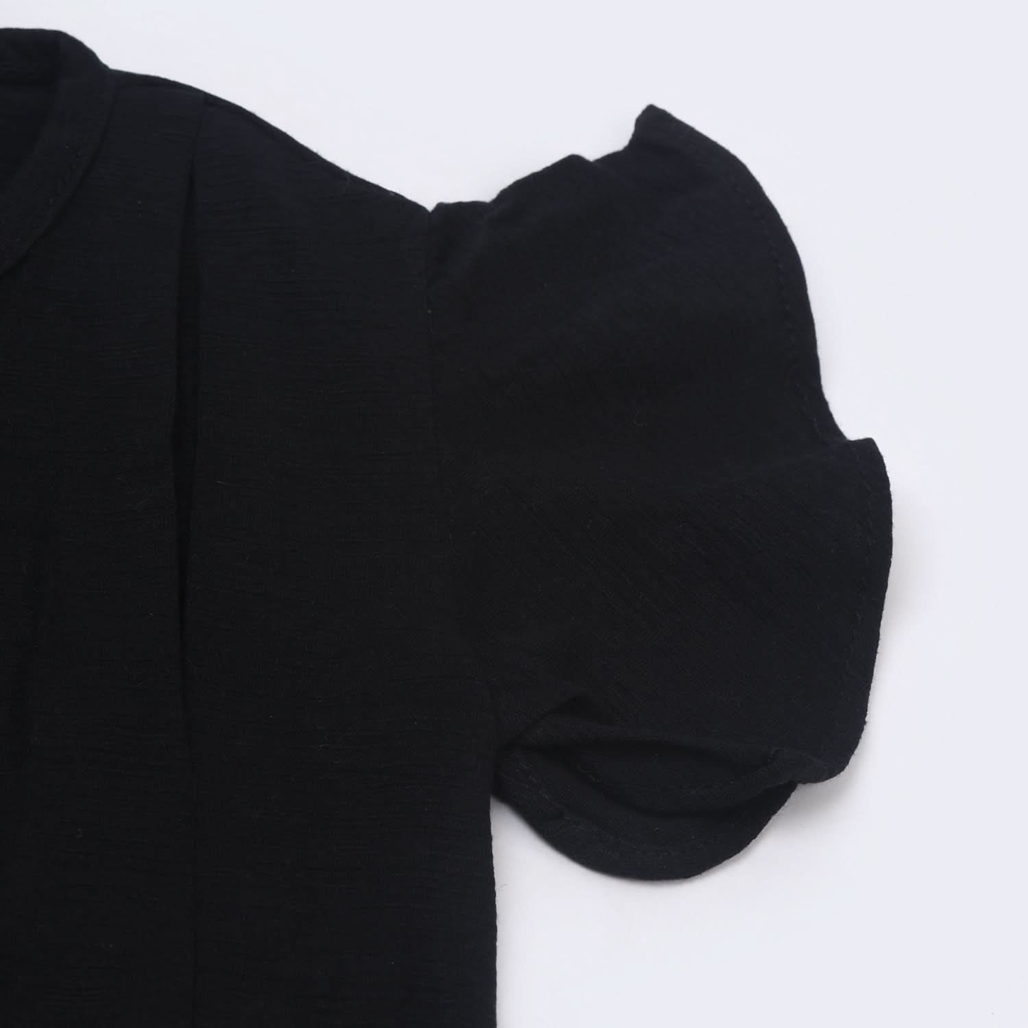 Girls Tight Half Sleeves Suit - Black, Girls Suits, Chase Value, Chase Value