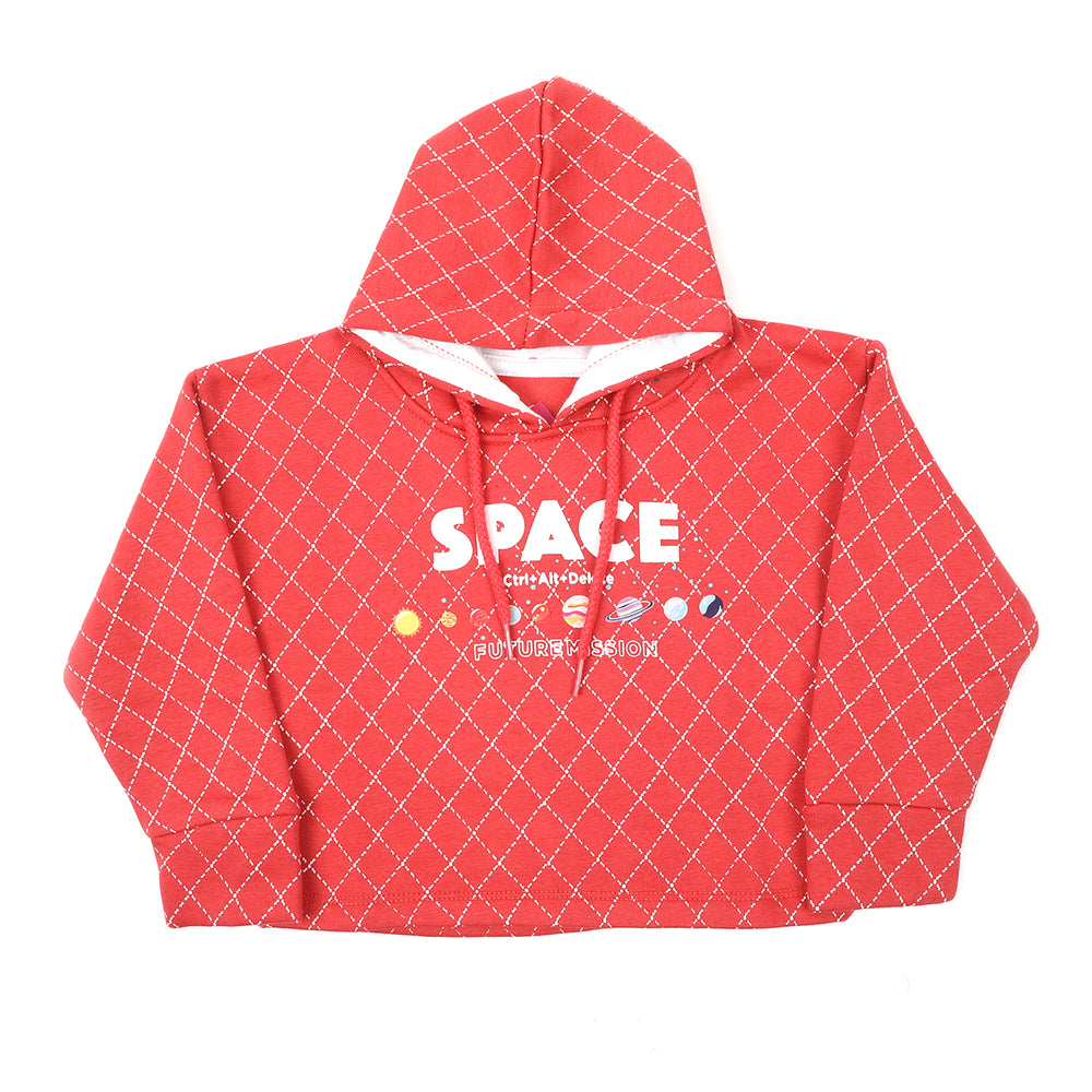 Eminent Girls Full Sleeves Hoodie Jacket - Light Orange, Girls Hoodies & Sweat Shirts, Eminent, Chase Value