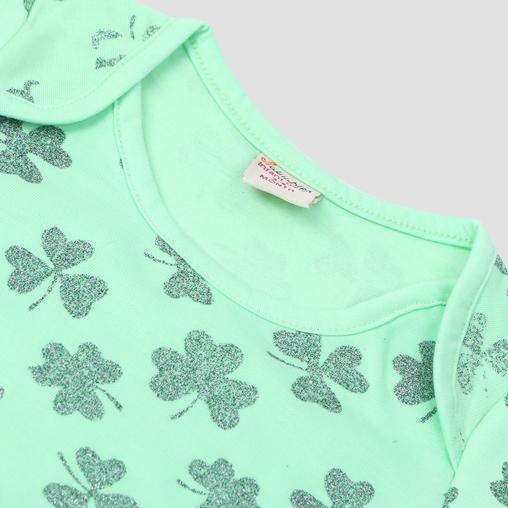 Newborn Girls Independence Romper - Green, Newborn Girls Rompers, Chase Value, Chase Value