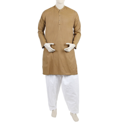 Eminent Men's Plain Kurta - Mehndi