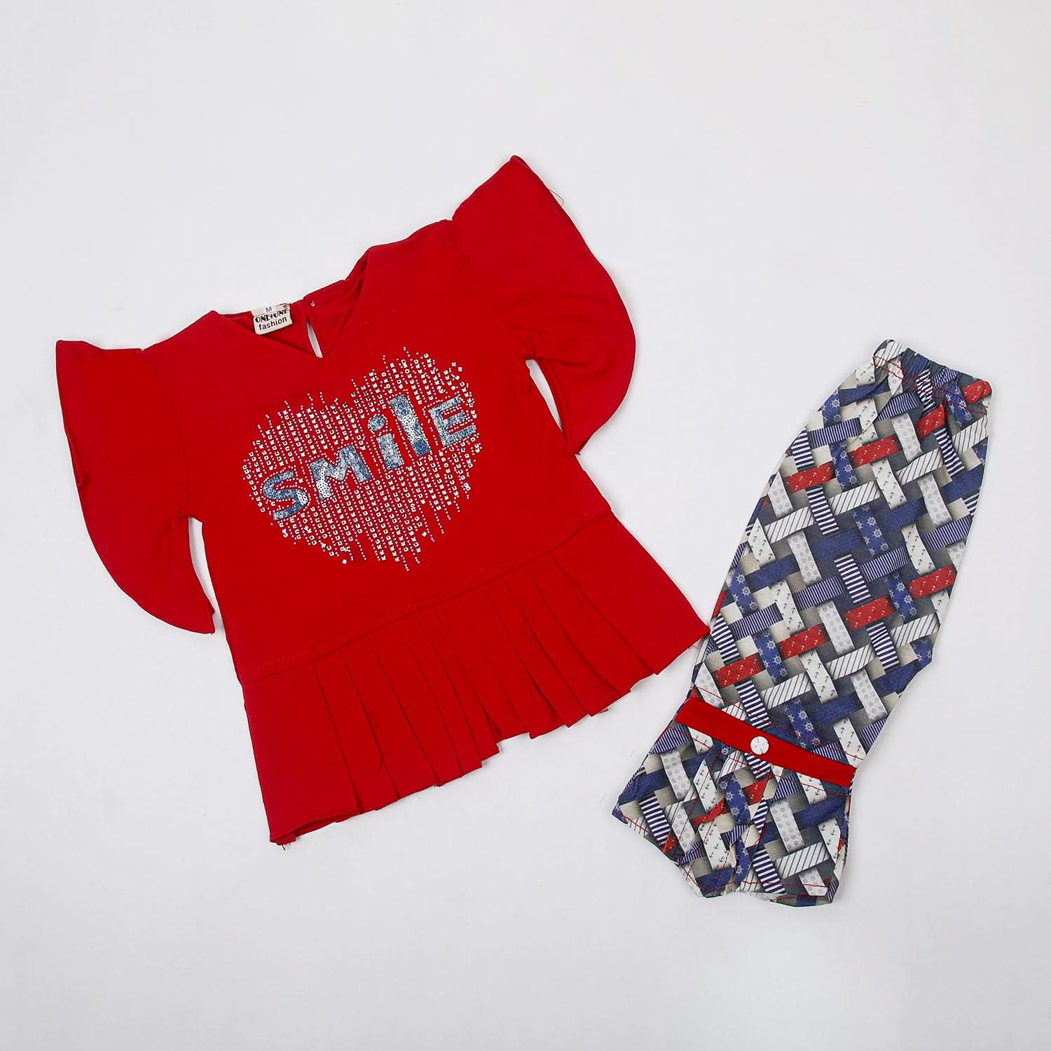 Girls Tight Half Sleeves Suit - Red, Girls Suits, Chase Value, Chase Value