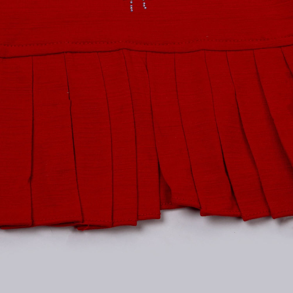 Girls Tight Half Sleeves Suit - Red, Girls Suits, Chase Value, Chase Value