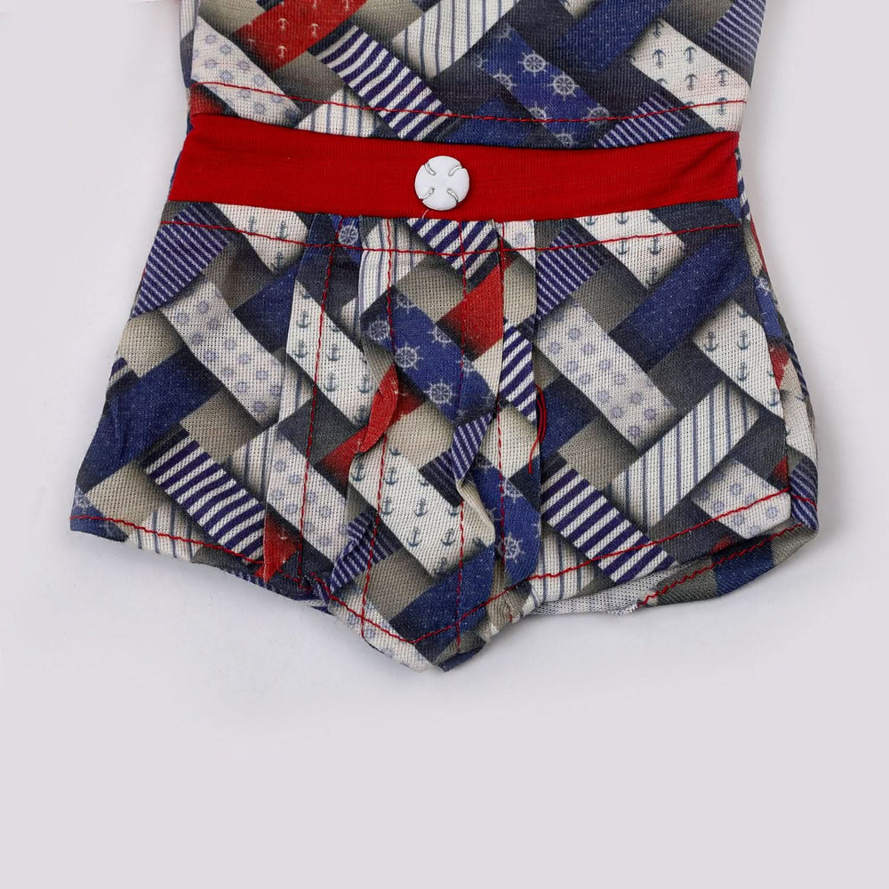 Girls Tight Half Sleeves Suit - Red, Girls Suits, Chase Value, Chase Value