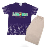 Boys Half Sleeves Short Suit - Purple, Boys Sets & Suits, Chase Value, Chase Value
