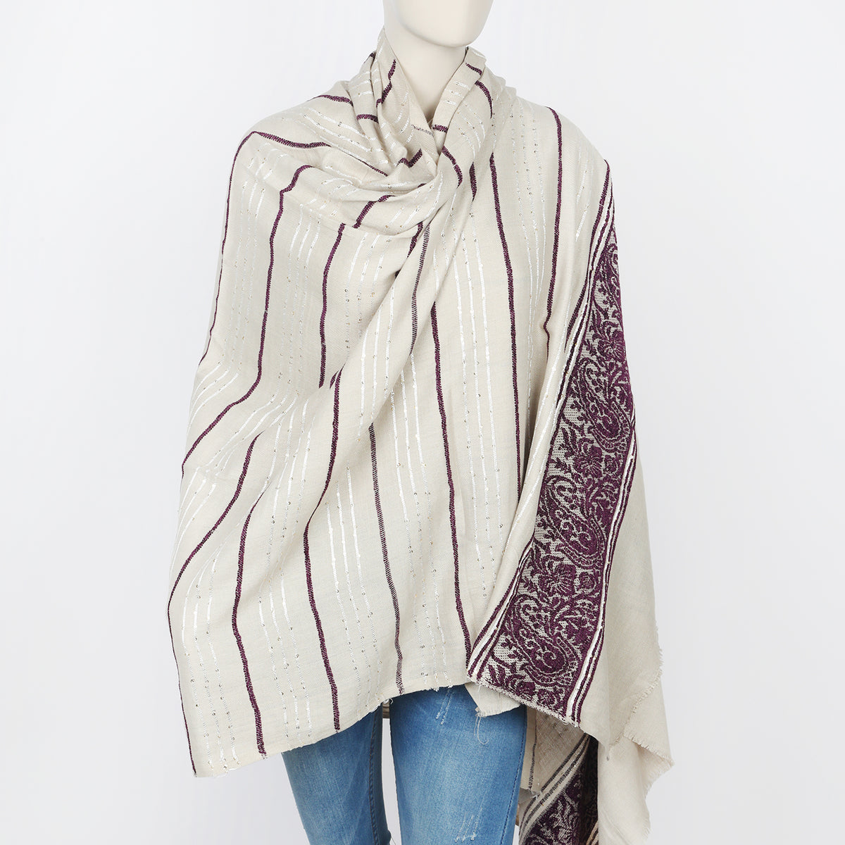 Women's Lining Shawl - Purple, Women Shawls & Scarves, Chase Value, Chase Value