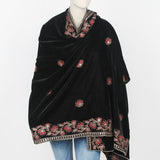 Women's Velvet Shawl - Jet Black, Women Shawls & Scarves, Chase Value, Chase Value