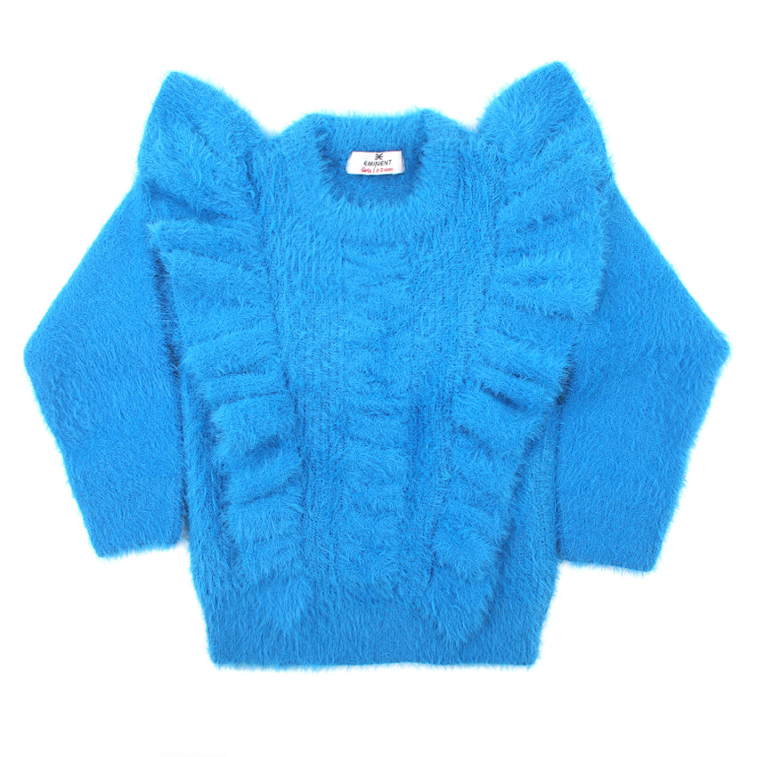 Eminent Girls Full Sleeves Sweater - Royal Blue