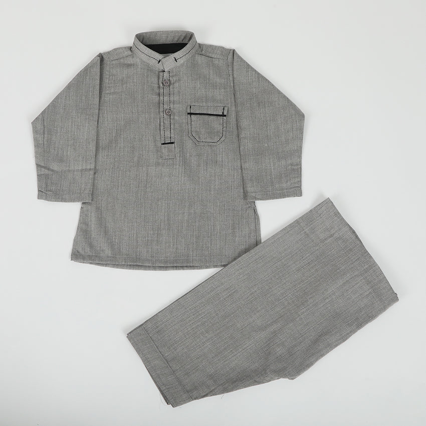 Eminent Newborn Boys Shalwar Suit - Grey