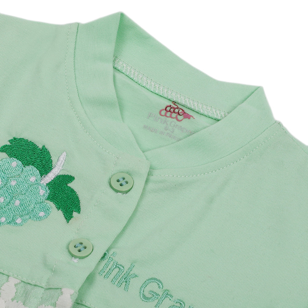 Newborn Girls Full Sleeves Suit - Light Green, Newborn Girls Sets & Suits, Chase Value, Chase Value