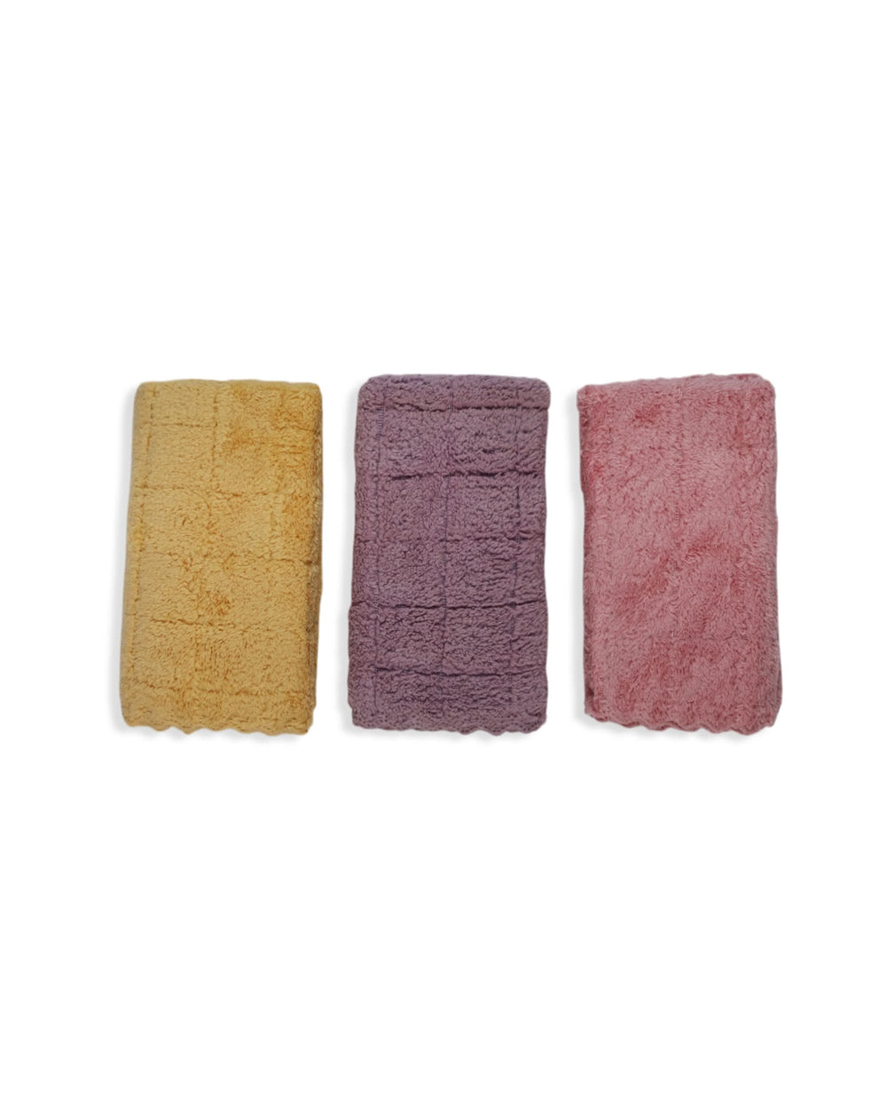 Plain Cleaning Towel 3Pcs Set – 30×30 cm - Multi Color, Kitchen Towels, Chase Value, Chase Value