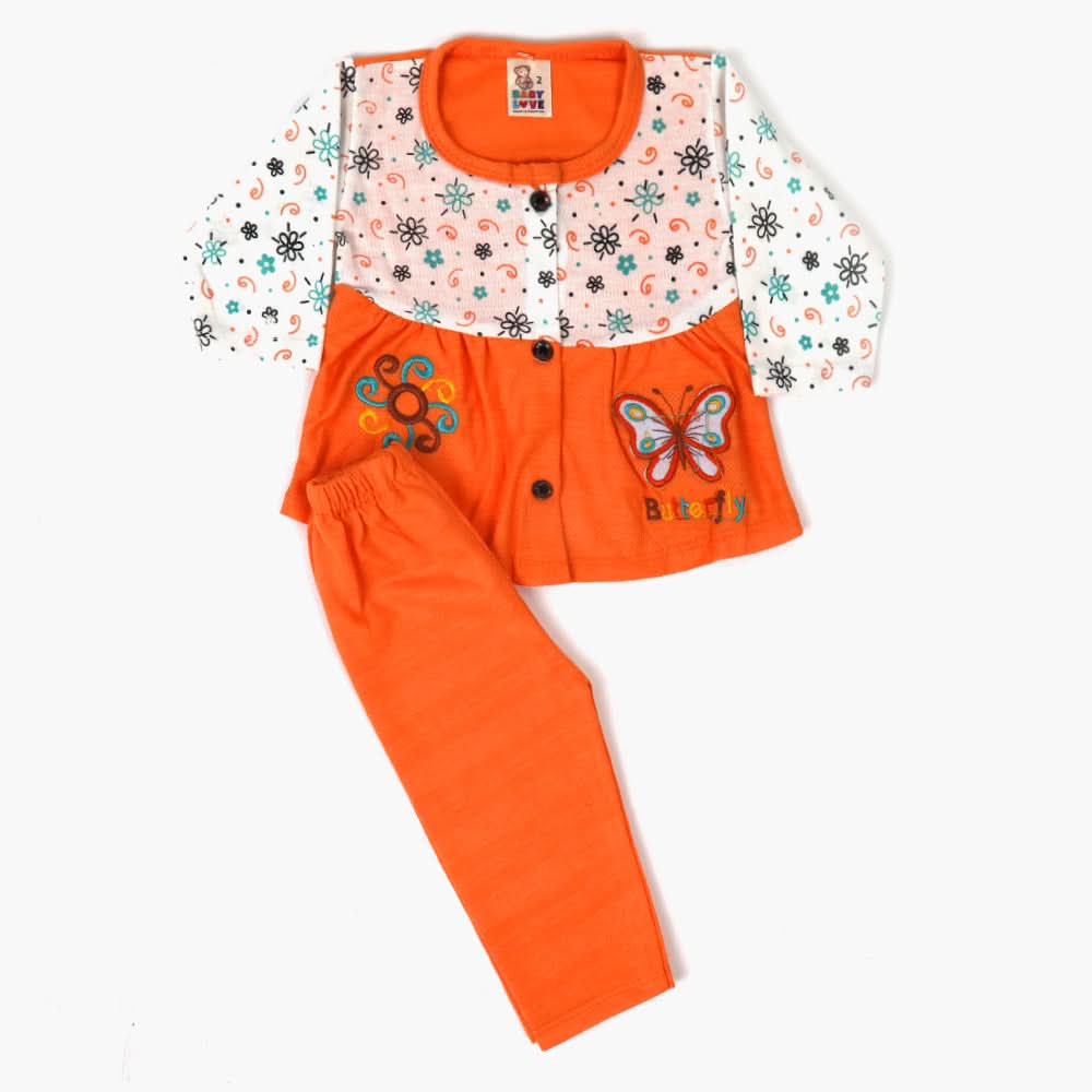 Newborn Girls Suit - Orange, Newborn Girls Sets & Suits, Chase Value, Chase Value