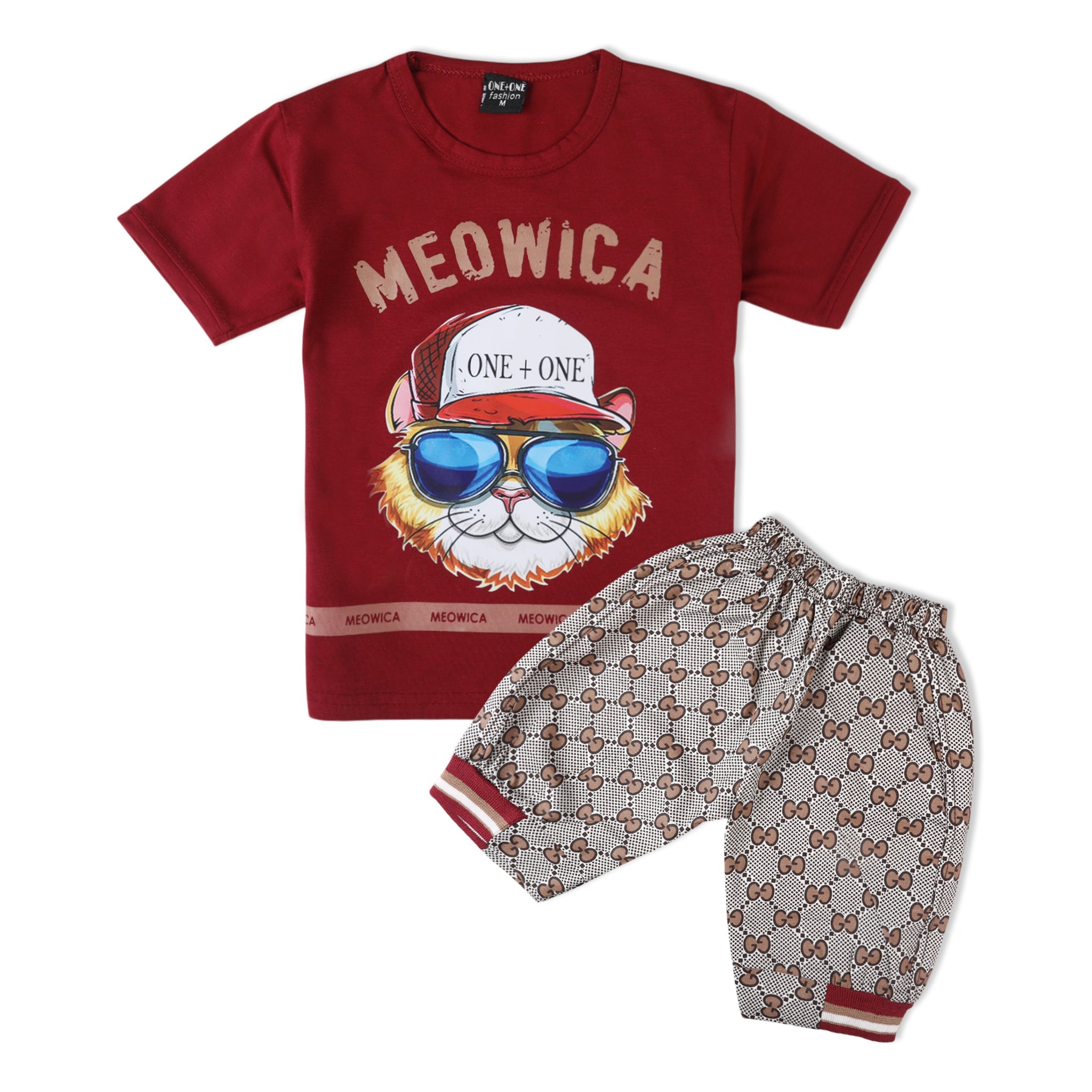 Boys Half Sleeves Suit - Maroon, Boys Sets & Suits, Chase Value, Chase Value