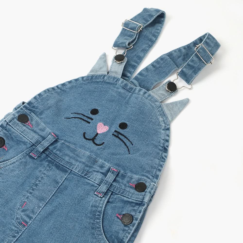 Girls Embroidered Dangri - Light Blue, Girls Suits, Chase Value, Chase Value