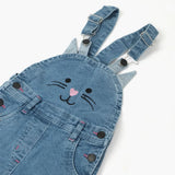Girls Embroidered Dangri - Light Blue, Girls Suits, Chase Value, Chase Value