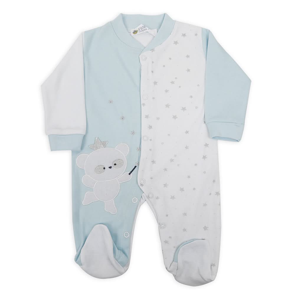 Newborn Girls Full Sleeves Romper - Blue, Newborn Girls Rompers, Chase Value, Chase Value