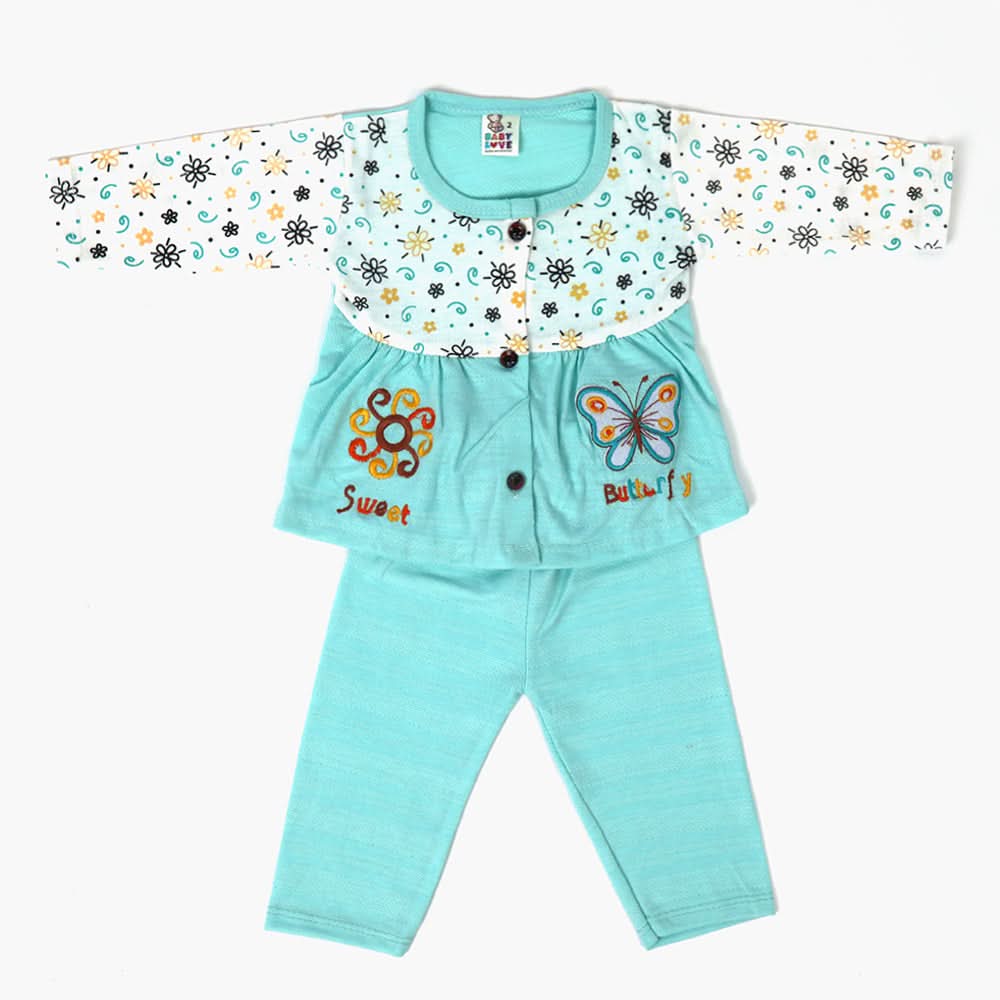 Newborn Girls Suit - Cyan, Newborn Girls Sets & Suits, Chase Value, Chase Value