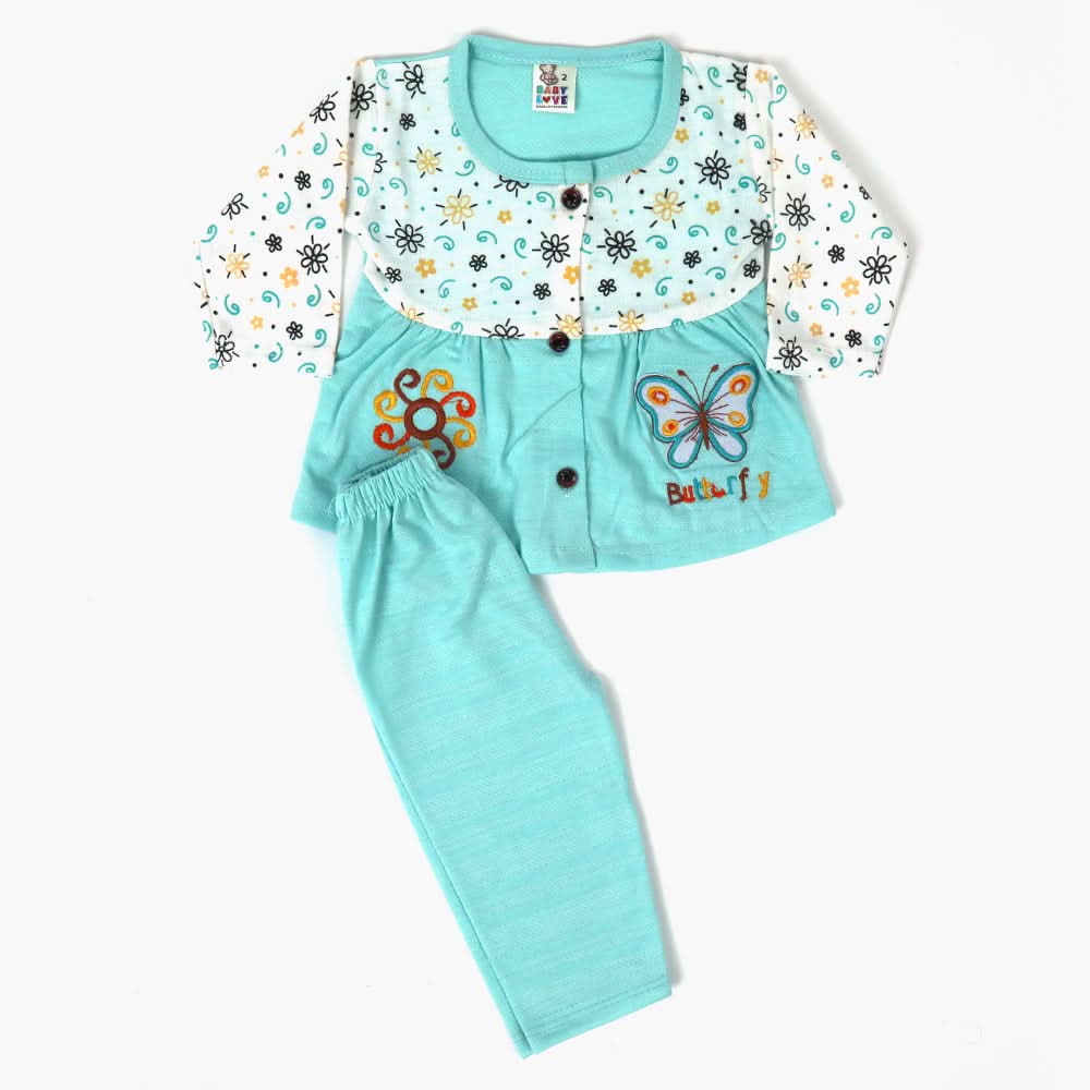 Newborn Girls Suit - Cyan, Newborn Girls Sets & Suits, Chase Value, Chase Value
