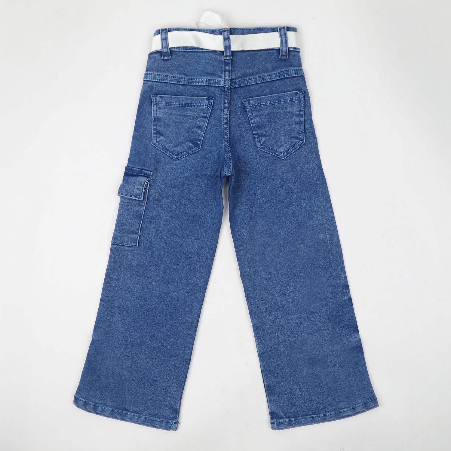 Girls Denim Pant - Blue, Girls Pants & Capri, Chase Value, Chase Value
