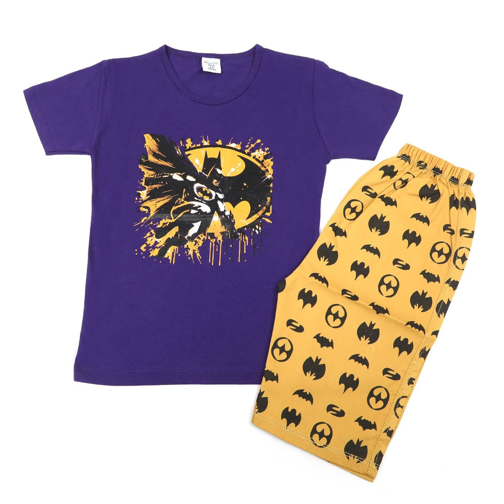 Boys Half Sleeves Short Suit - Purple, Boys Sets & Suits, Chase Value, Chase Value
