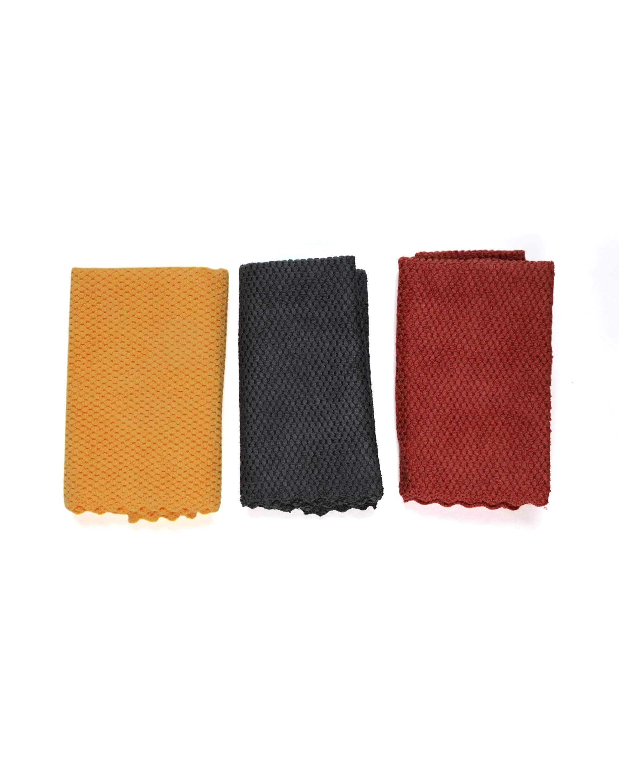 Cleaning Towel 3Pcs Set – 30×30 cm - Multi Color, Kitchen Towels, Chase Value, Chase Value