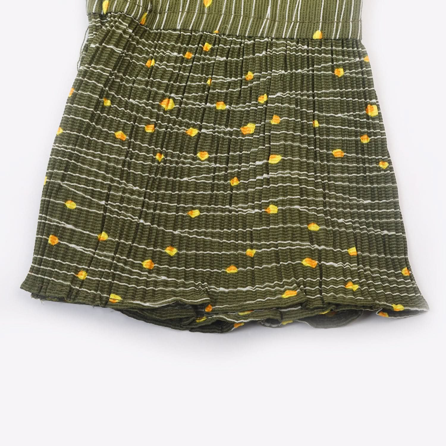 Girls Tight Half Sleeves Suit - Olive Green, Girls Suits, Chase Value, Chase Value