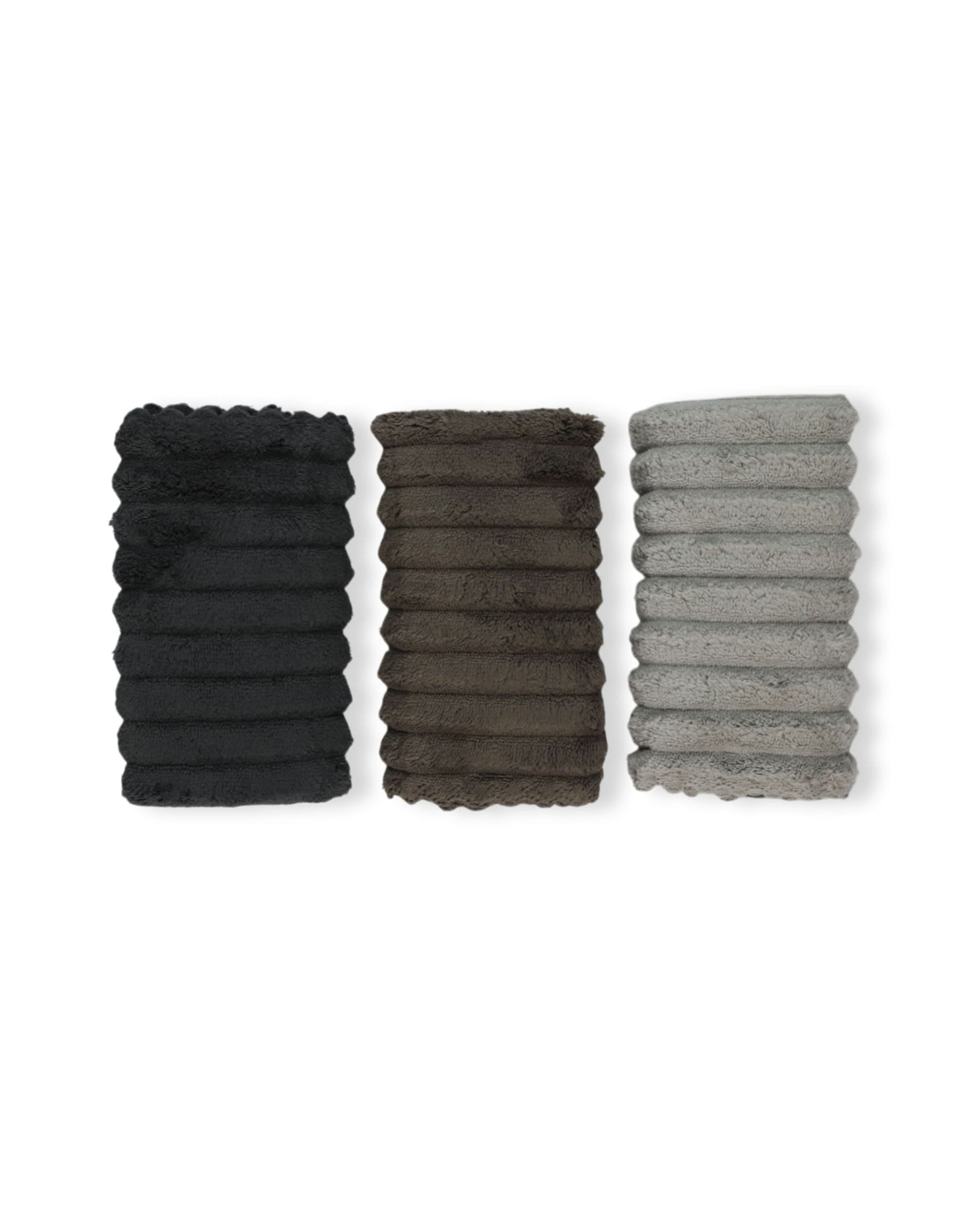 Striped Cleaning Towel 3Pcs Set – 30×30 cm - Multi Color, Kitchen Towels, Chase Value, Chase Value
