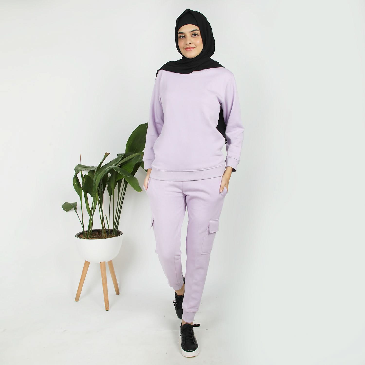 Women's Full Sleeves Sweat Shirt - Lilac, Women Sweatshirts & Hoodies, Chase Value, Chase Value