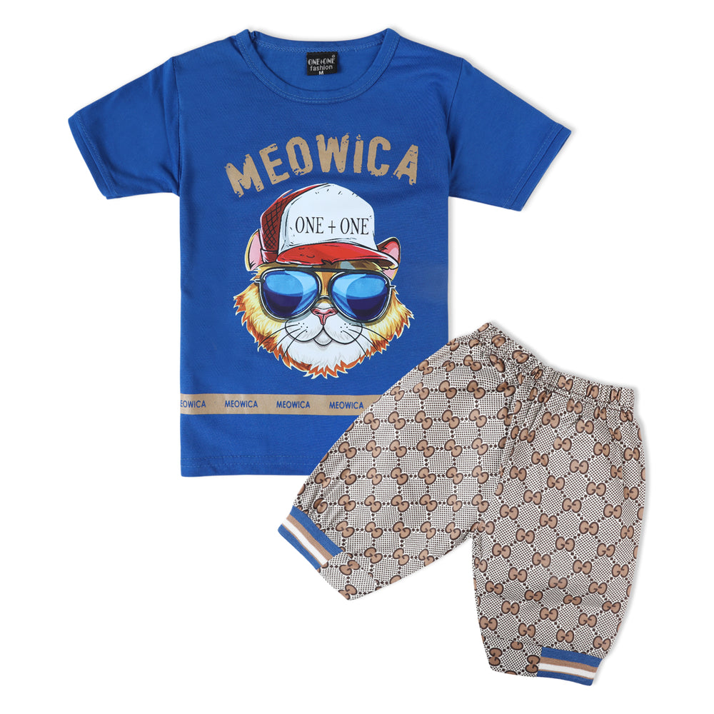 Boys Half Sleeves Suit - Royal Blue, Boys Sets & Suits, Chase Value, Chase Value