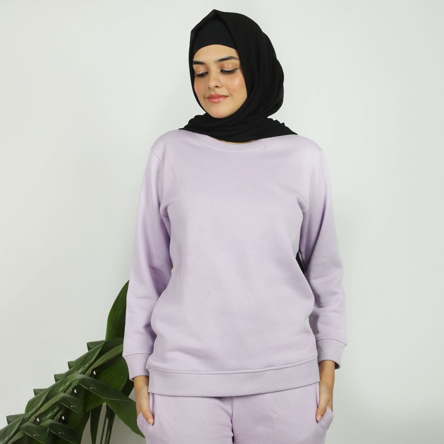 Women's Full Sleeves Sweat Shirt - Lilac, Women Sweatshirts & Hoodies, Chase Value, Chase Value