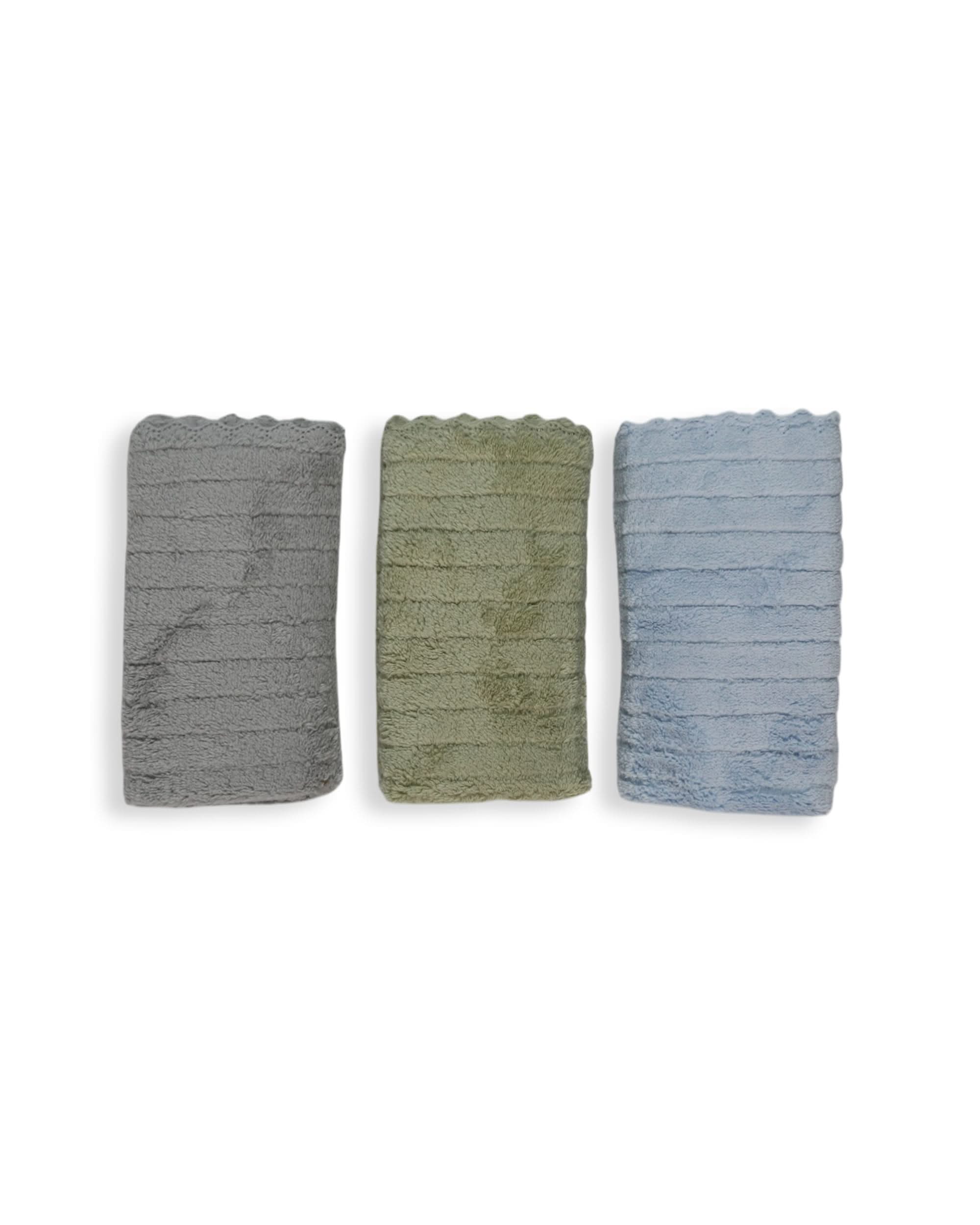 Fleece Cleaning Towel 3Pcs Set – 30×30 cm - Multi Color, Kitchen Towels, Chase Value, Chase Value