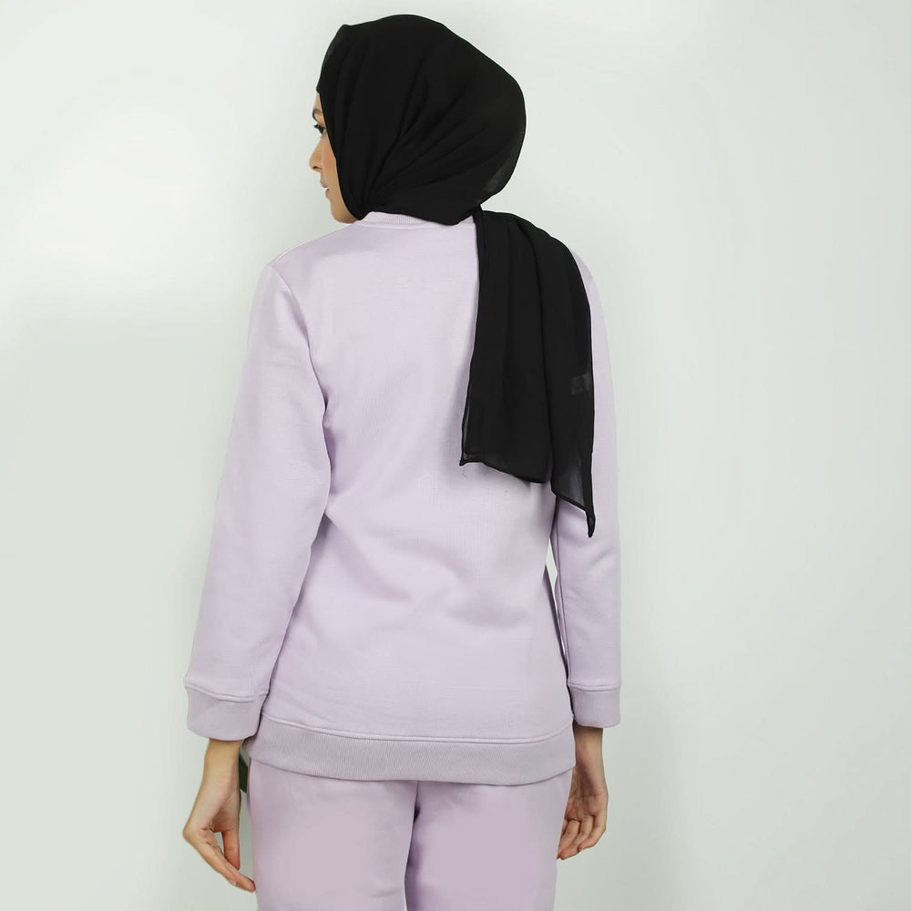 Women's Full Sleeves Sweat Shirt - Lilac, Women Sweatshirts & Hoodies, Chase Value, Chase Value