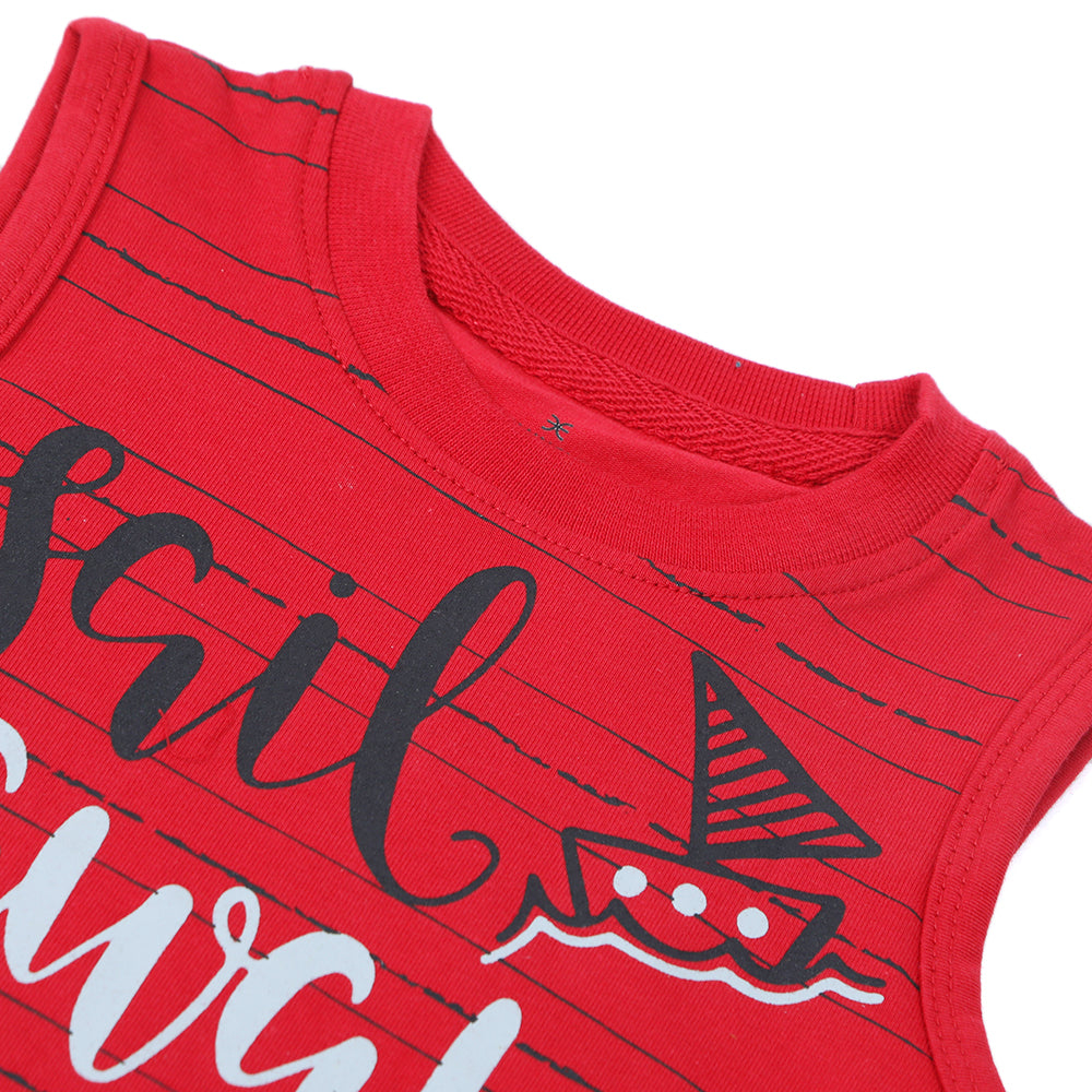 Eminent Newborn Boys Half Sleeves T-Shirt - Samba Red, Newborn Boys Shirts & T-Shirts, Eminent, Chase Value