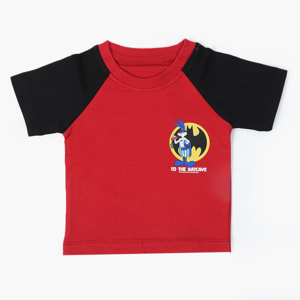 Eminent Newborn Boys Half Sleeves T-Shirt - Samba Red, Newborn Boys Shirts & T-Shirts, Eminent, Chase Value