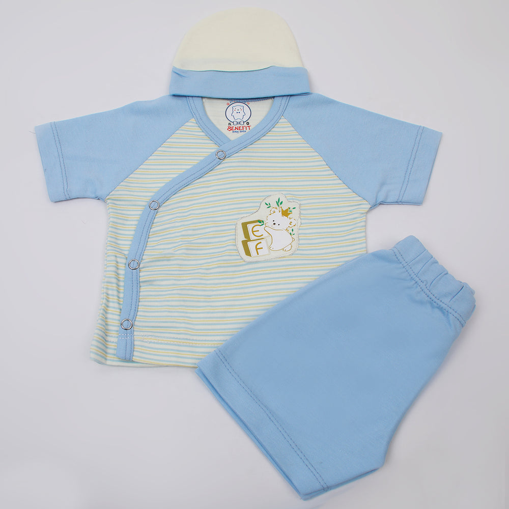 Newborn Boys Half Sleeves Suit  - Light Blue, Newborn Boys Sets & Suits, Chase Value, Chase Value