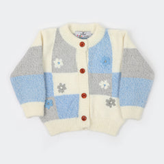 Newborn Girls Full Sleeves Sweater - Blue