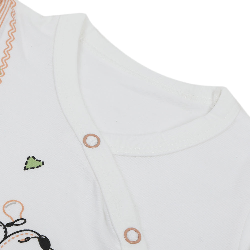 Newborn Girls Full Sleeves Suit - Peach, Newborn Girls Sets & Suits, Chase Value, Chase Value