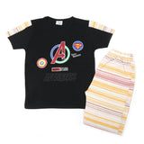 Boys Half Sleeves Short Suit - Black, Boys Sets & Suits, Chase Value, Chase Value