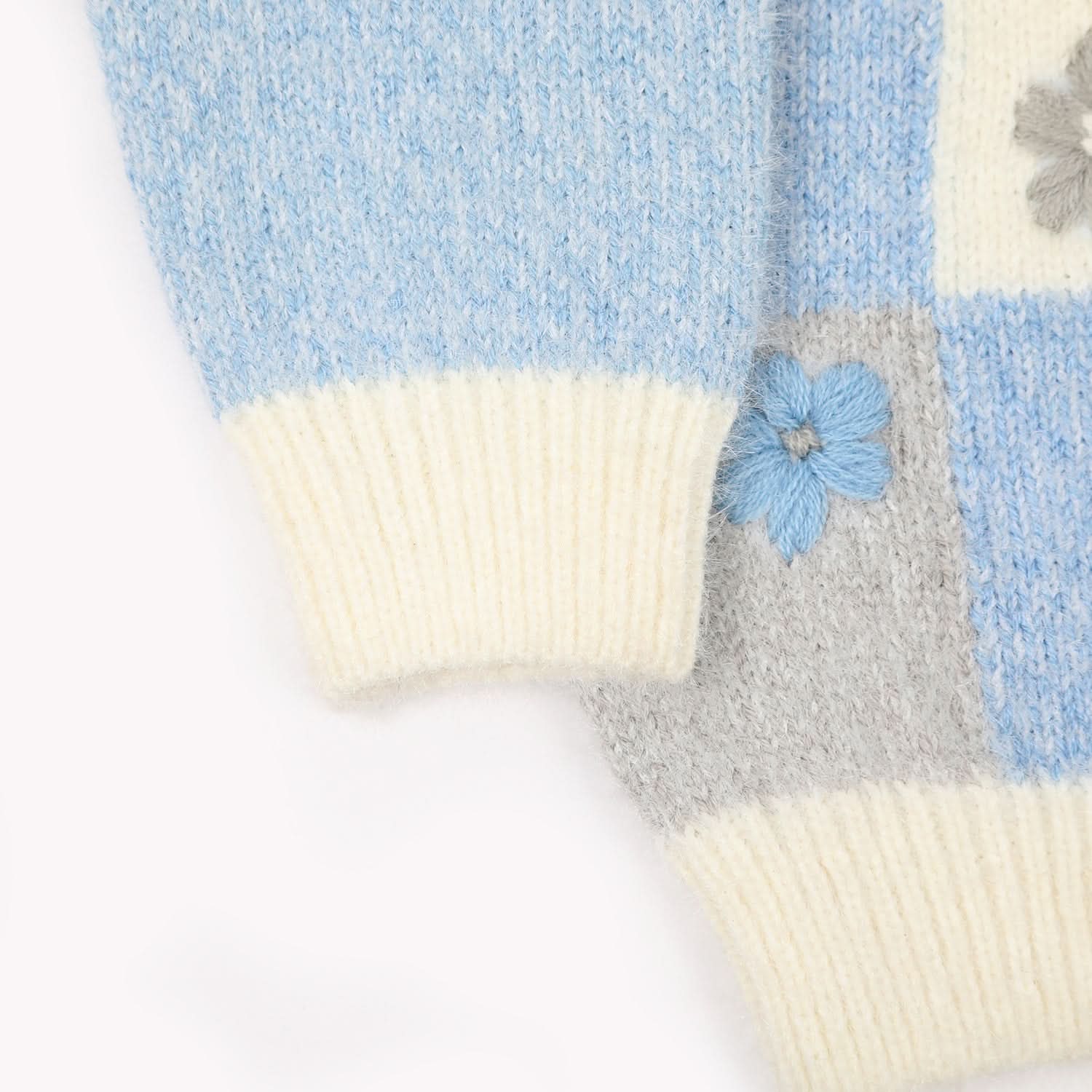 Newborn Girls Full Sleeves Sweater - Blue, Newborn Girls Winterwear, Chase Value, Chase Value