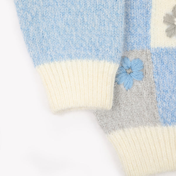 Newborn Girls Full Sleeves Sweater - Blue