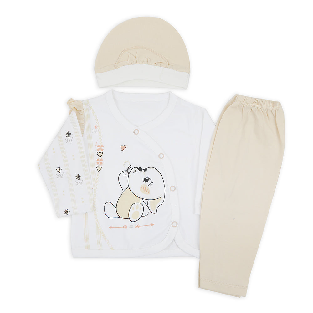 Newborn Girls Full Sleeves Suit - Fawn, Newborn Girls Sets & Suits, Chase Value, Chase Value