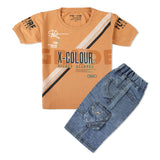 Boys Half Sleeves Suit - Mustard, Boys Sets & Suits, Chase Value, Chase Value
