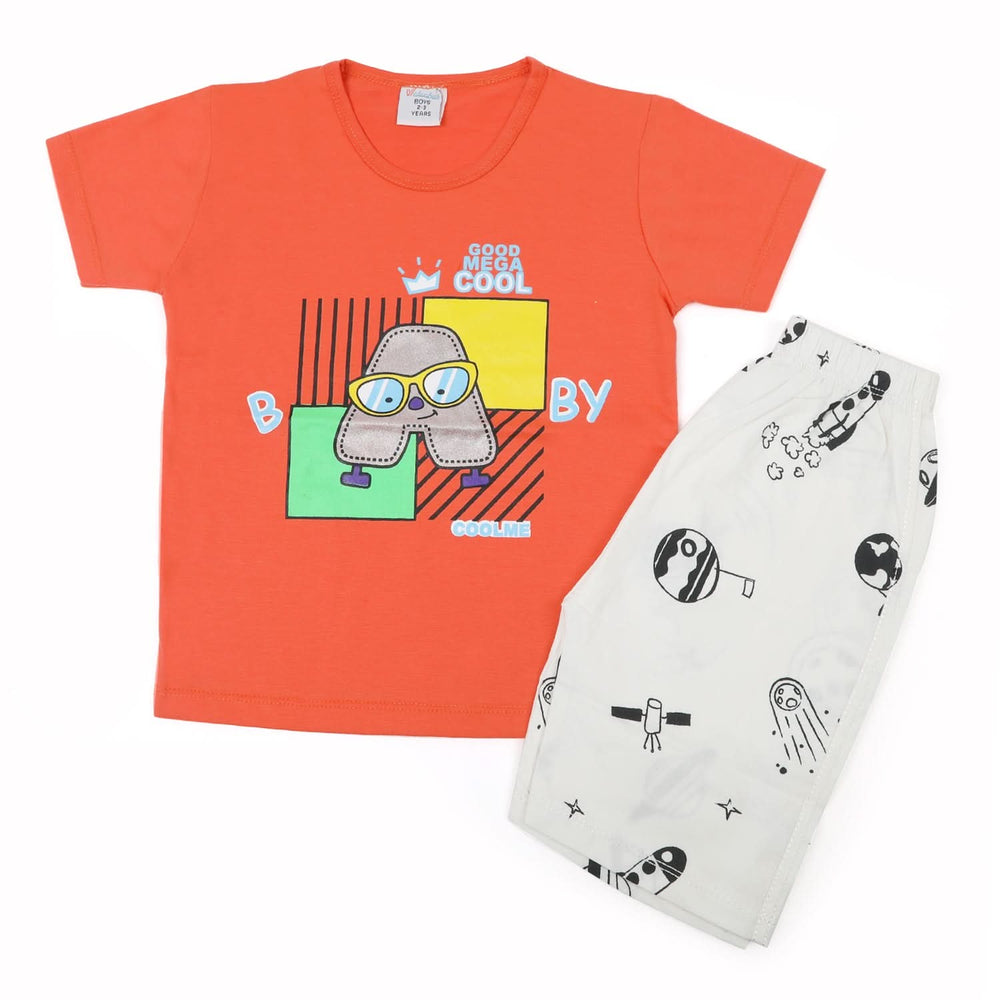 Boys Half Sleeves Short Suit - Orange, Boys Sets & Suits, Chase Value, Chase Value