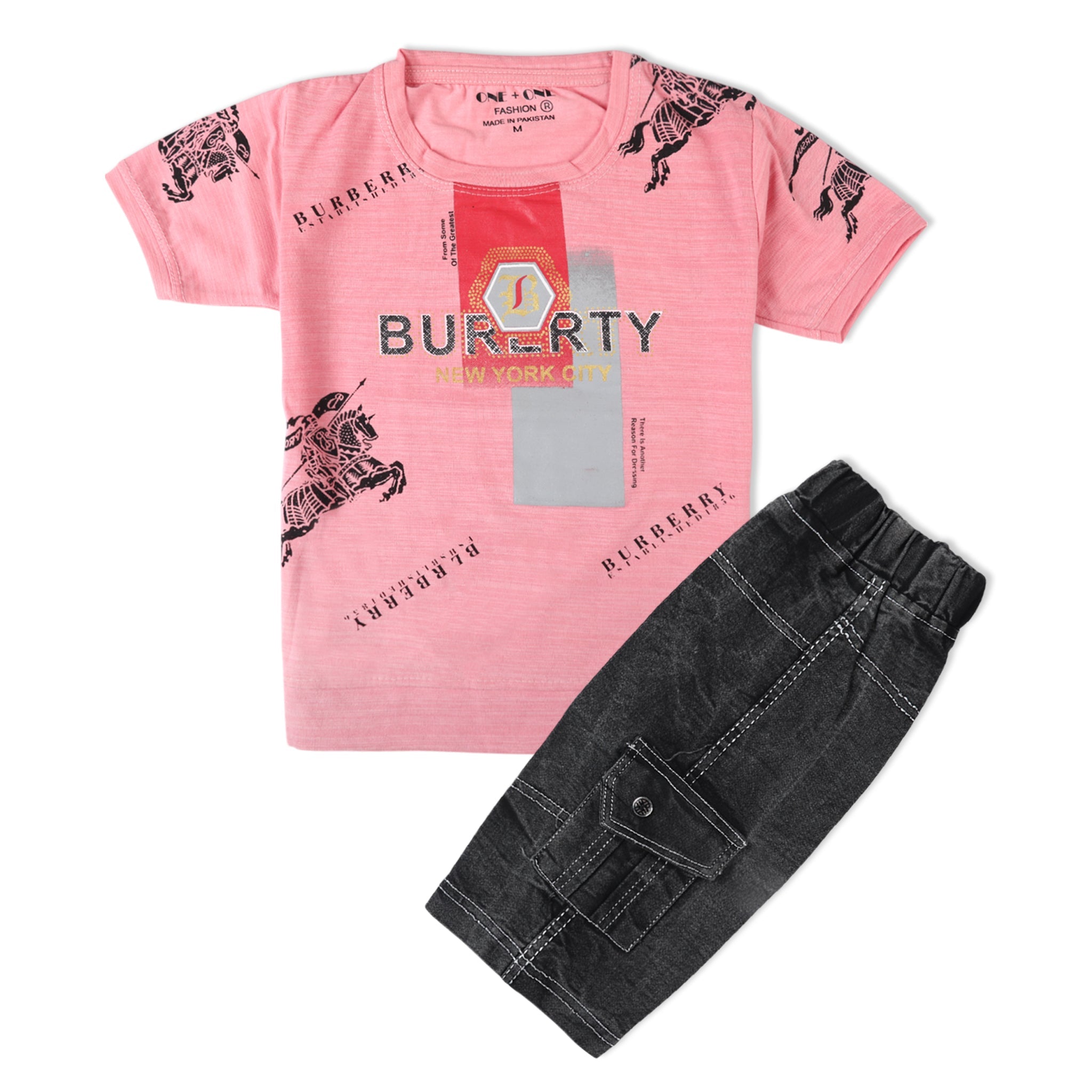 Boys Half Sleeves Suit - Light Pink, Boys Sets & Suits, Chase Value, Chase Value